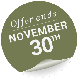 Offer Ends November 30